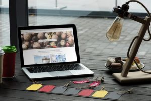 Laptop with depositphotos website